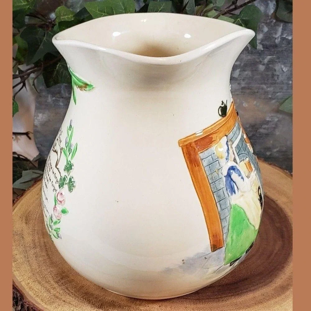 Antique Music Box Pitcher Made in England by Crown Devin Fieldings Working 1940s